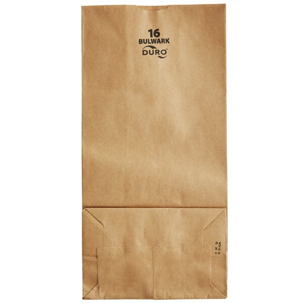 Duro Bulwark 16 lb. Extra Heavy Duty Natural Kraft Bag - 71016 (QTY:400)