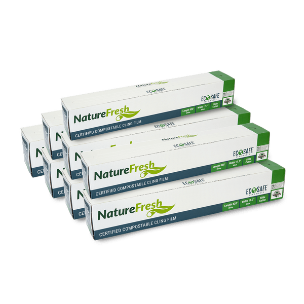EcoSafe 17.7"x820' Compostable Cling Film Cutterbox (QTY:8)
