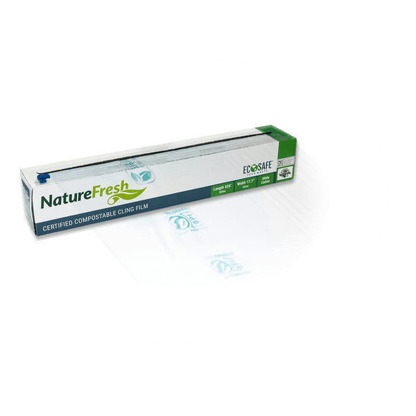 EcoSafe 17.7"x820' Compostable Cling Film Cutterbox (QTY:8)