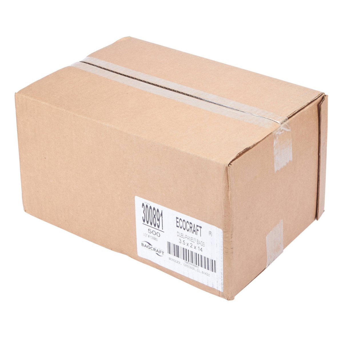 Bagcraft EcoCraft Artisan Kraft Bread Bag With Window - 300891 (QTY:500)