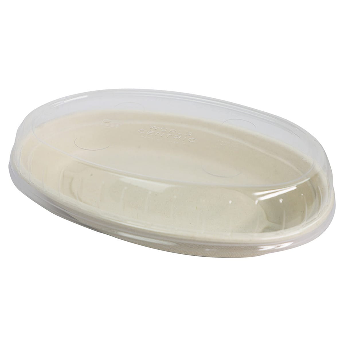 World Centric Lid PLA - Large Burrito Bowls (32 oz), Vented, Clear (QTY:300)
