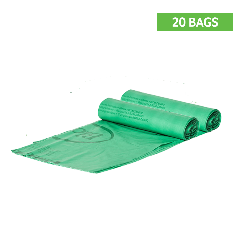 Biobag 13 Gal Compostable Bags (2-Roll Pack, QTY:20)