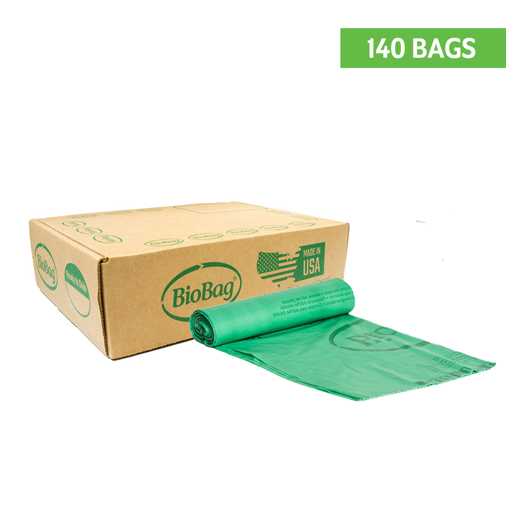 Biobag 20 Gallon Compostable Bags (14-Roll Pack, QTY:140)