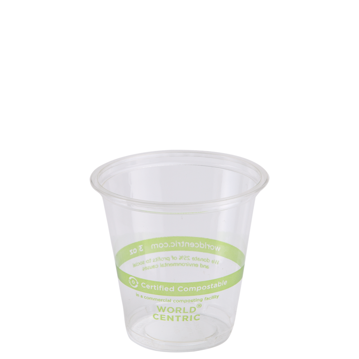 World Centric 3 oz Cold Cup, Clear (QTY:2500)