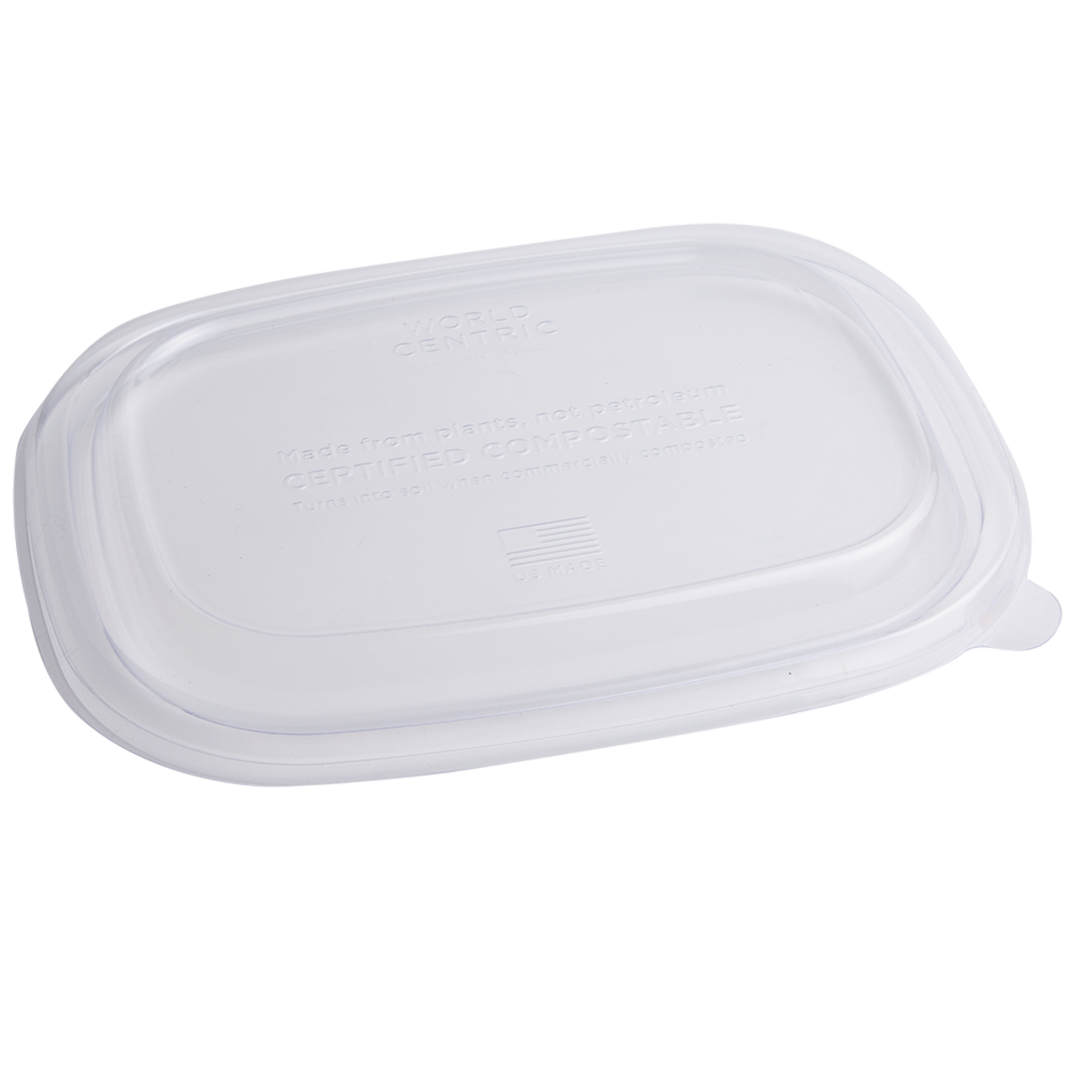World Centric LID PLA - 20-48 oz Fiber Boxes, Clear (QTY:400)