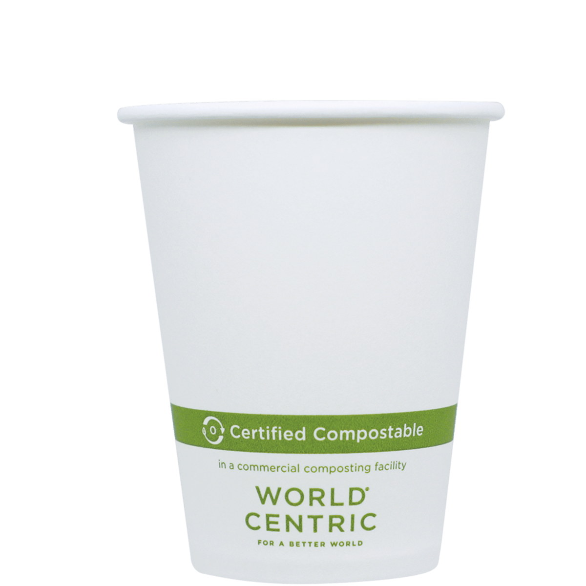 World Centric 8 oz FSC® Paper Hot Cup - White (QTY:1000)