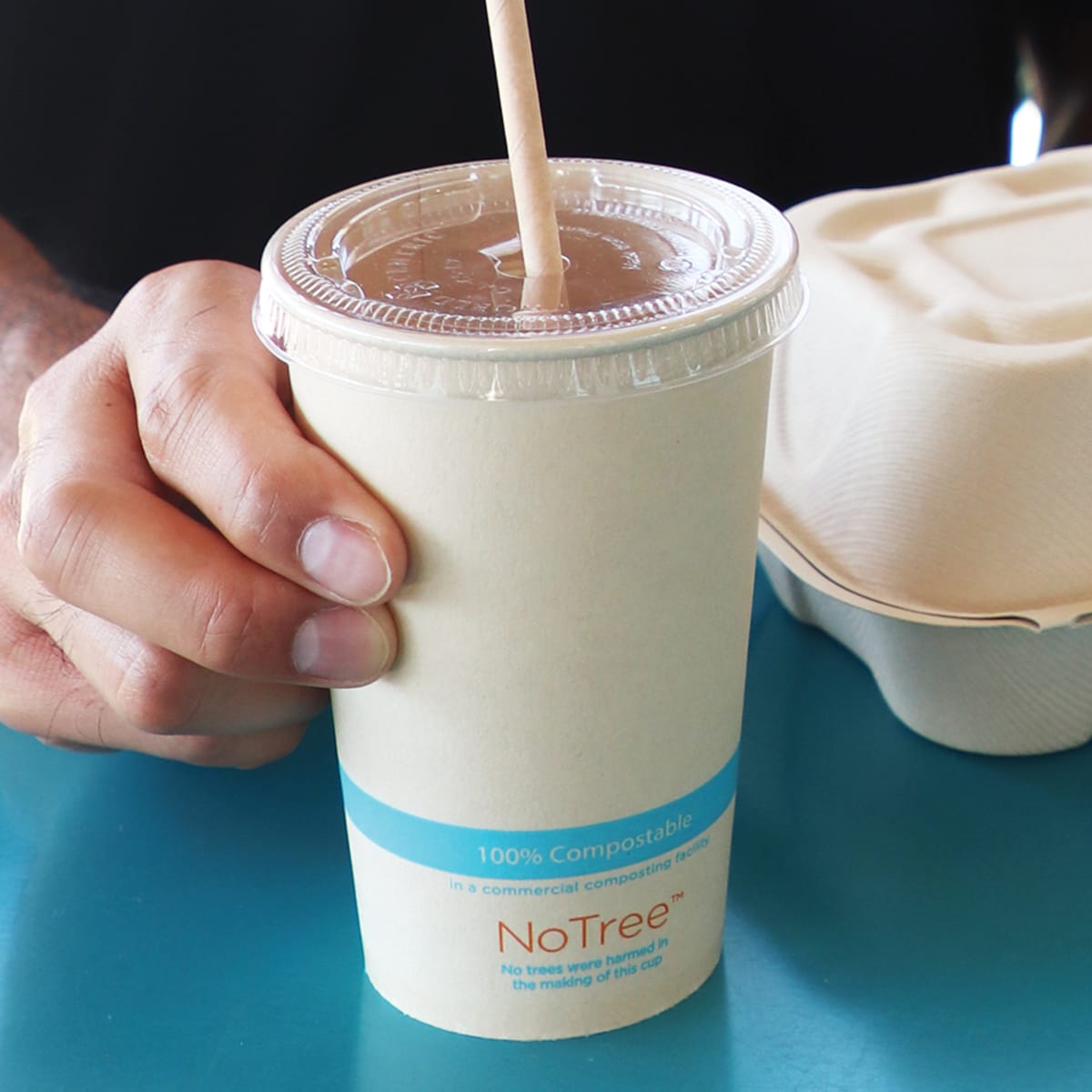 World Centric Lids PLA – For 12-22 oz Paper Cold Cups, Clear (QTY:1000)