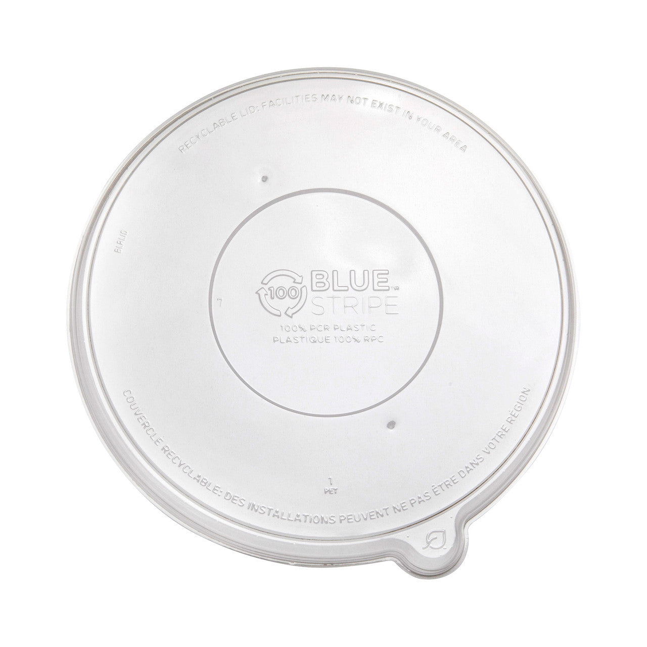 BlueStripe 100% Recycled Content Lid, Fits 24-40oz Sugarcane Bowls (QTY:400)