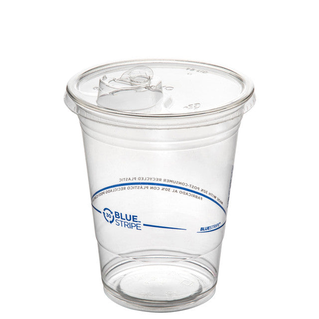BlueStripe 30% Recycled Content Cold Cup Sip Lids, Fits 9-24oz Blue Stripe Cups (QTY:1000)