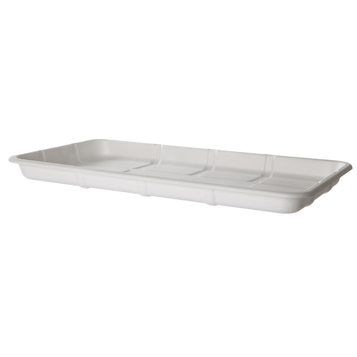 Vanguard Renewable & Compostable Sugarcane Meat & Produce Trays, 14.75 x 8.25 x 1.06in, 25S (QTY:200)