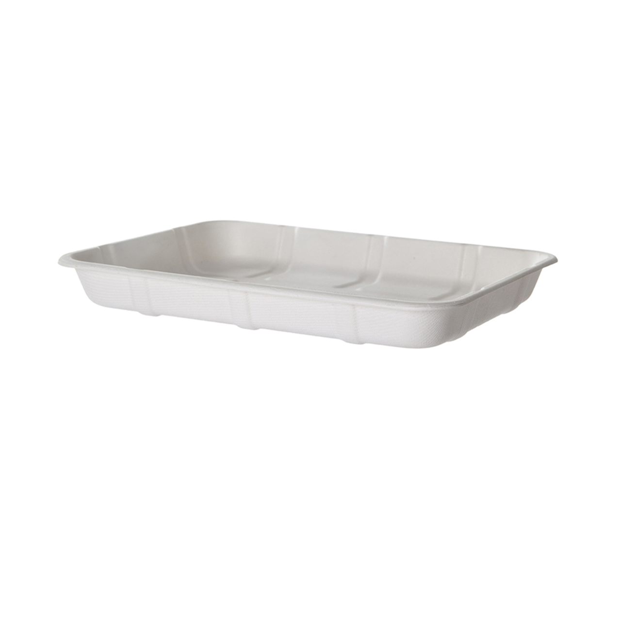 Vanguard Renewable & Compostable Sugarcane Meat & Produce Trays, 9.5 x 7.17 x 1.13in, 4D (QTY:300)