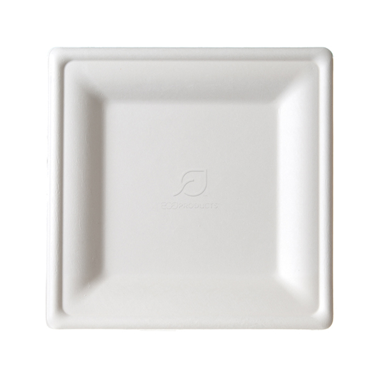 Eco-Products Vanguard Renewable & Compostable Square Sugarcane Plates - Medium (QTY:500)