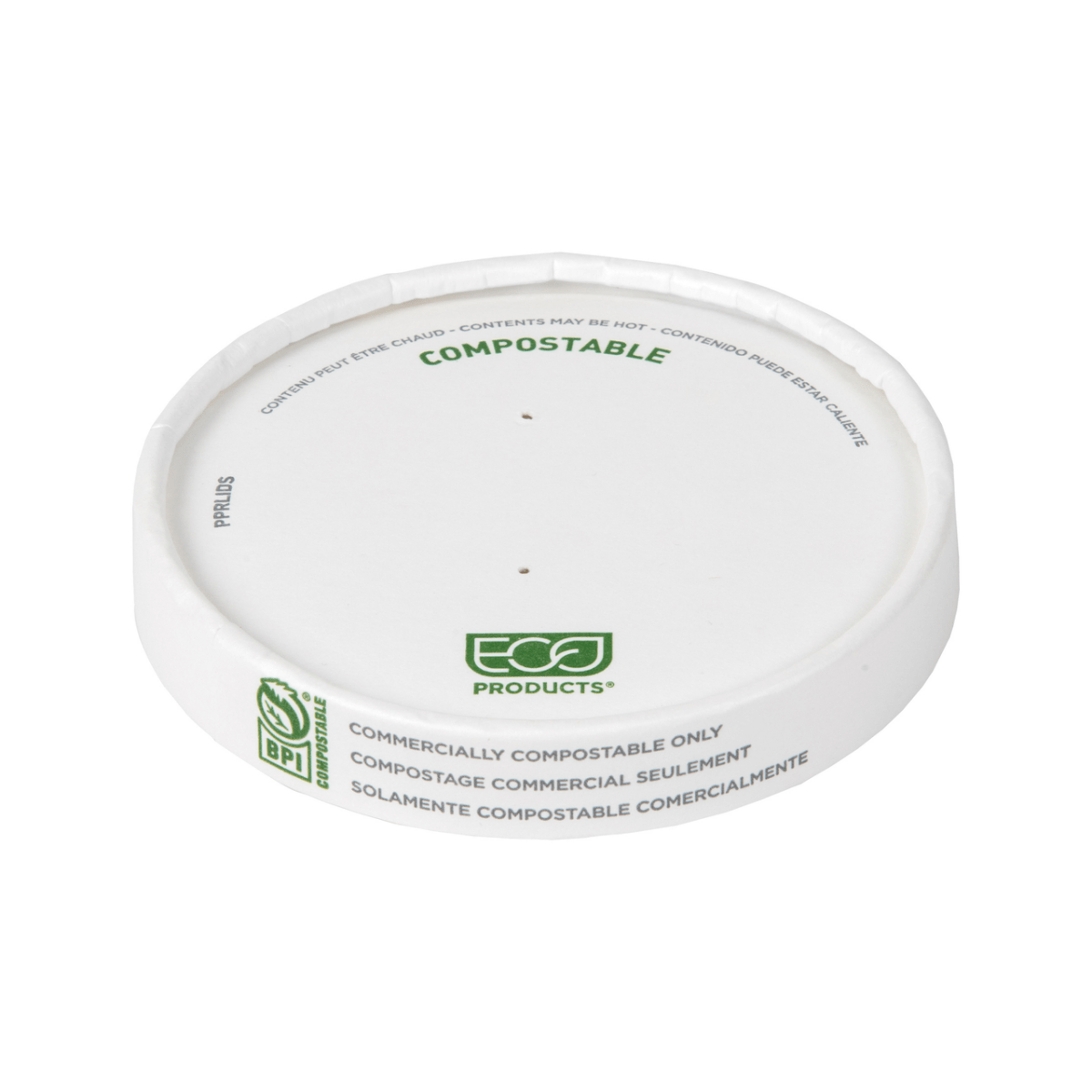 GreenStripe Renewable & Compostable Paper Lid, Small (90mm ), Fits 8oz Paper Food Containers (QTY:500)