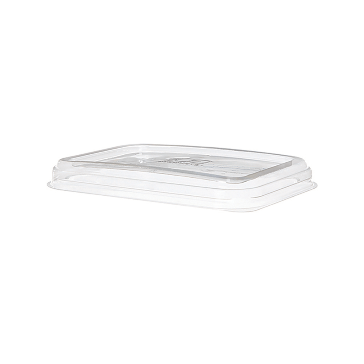 WorldView 100% Recycled Content Lid, Low Profile Vented, Fits 12 and 16oz Rectangle Sugarcane Take-Out Containers (QTY:400)