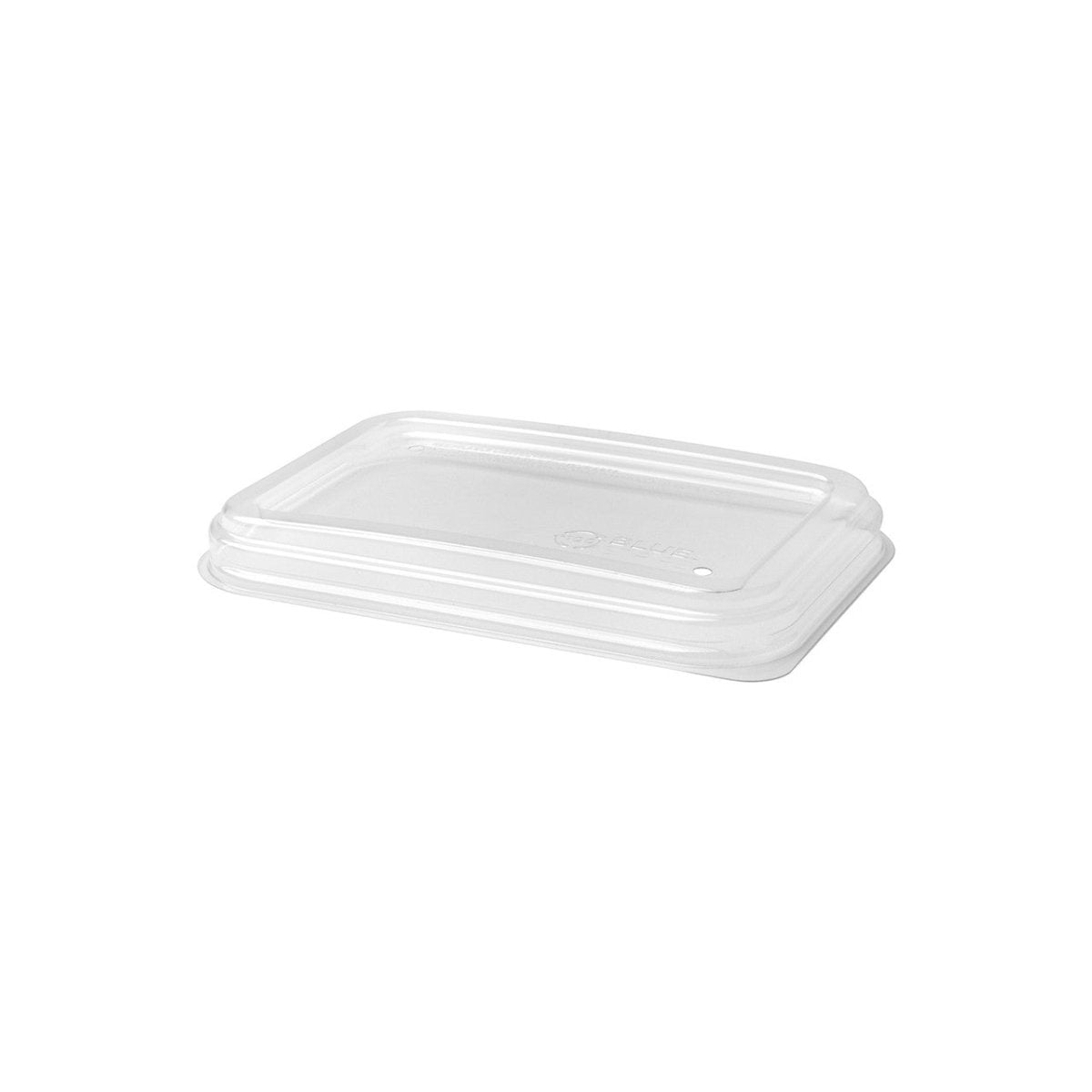 WorldView 100% Recycled Content Lid, Low Profile Vented, Fits 12 and 16oz Rectangle Sugarcane Take-Out Containers (QTY:400)