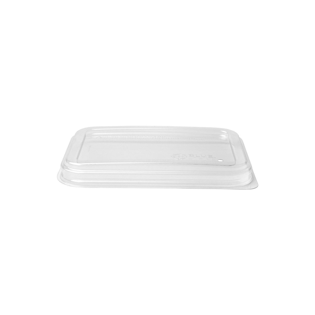 WorldView 100% Recycled Content Lid, Low Profile Vented, Fits 12 and 16oz Rectangle Sugarcane Take-Out Containers (QTY:400)