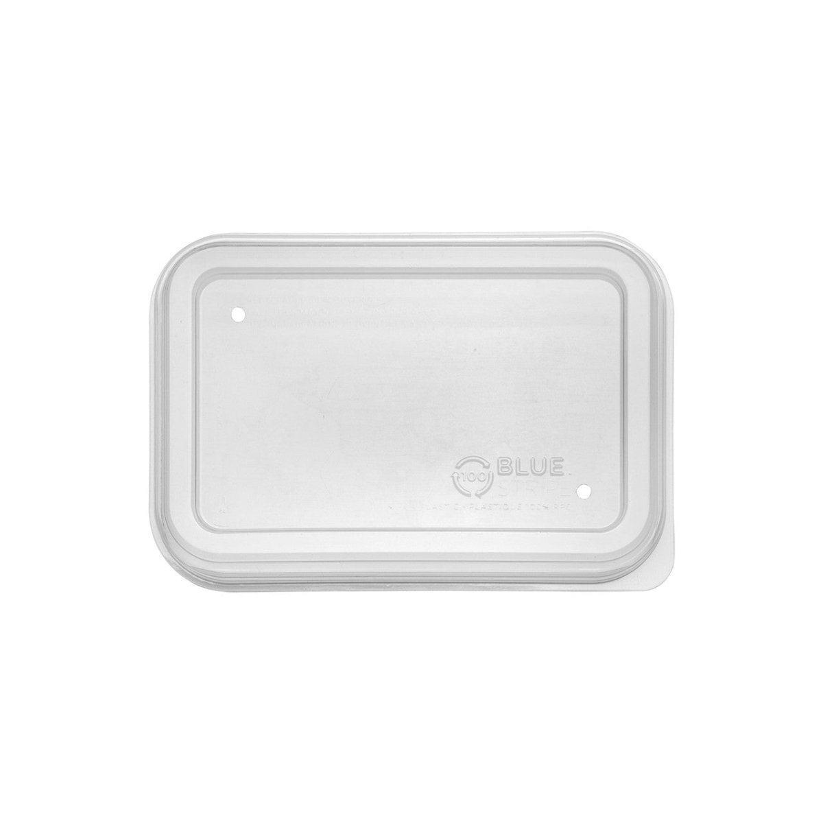 WorldView 100% Recycled Content Lid, Low Profile Vented, Fits 12 and 16oz Rectangle Sugarcane Take-Out Containers (QTY:400)