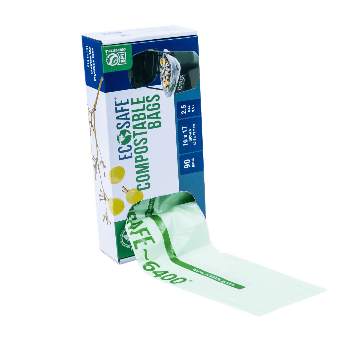 EcoSafe 2.5 Gal Compostable Bags - 16X17 (QTY:900)