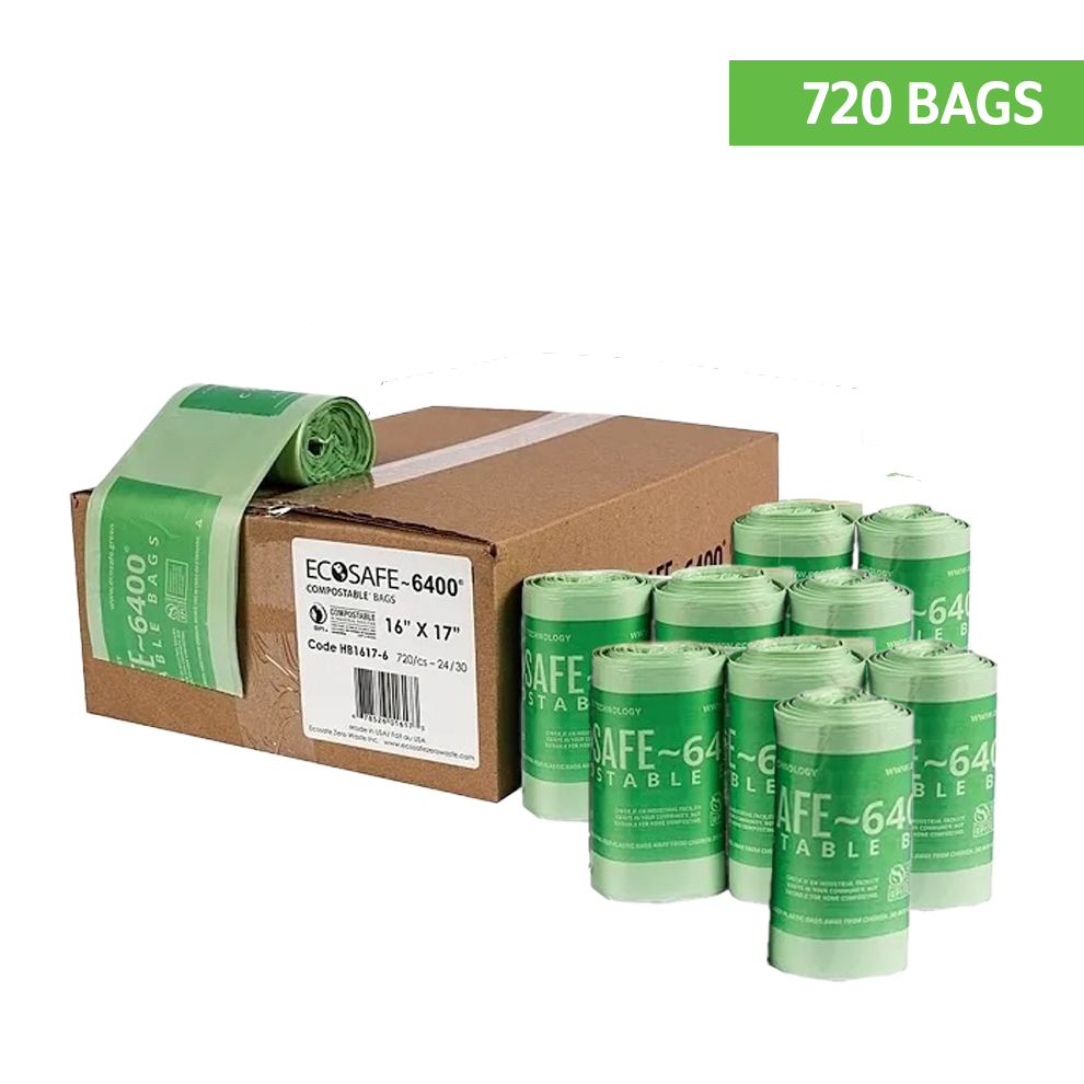 EcoSafe 2.5 Gal Compostable Bags - 16x17 (QTY:720)
