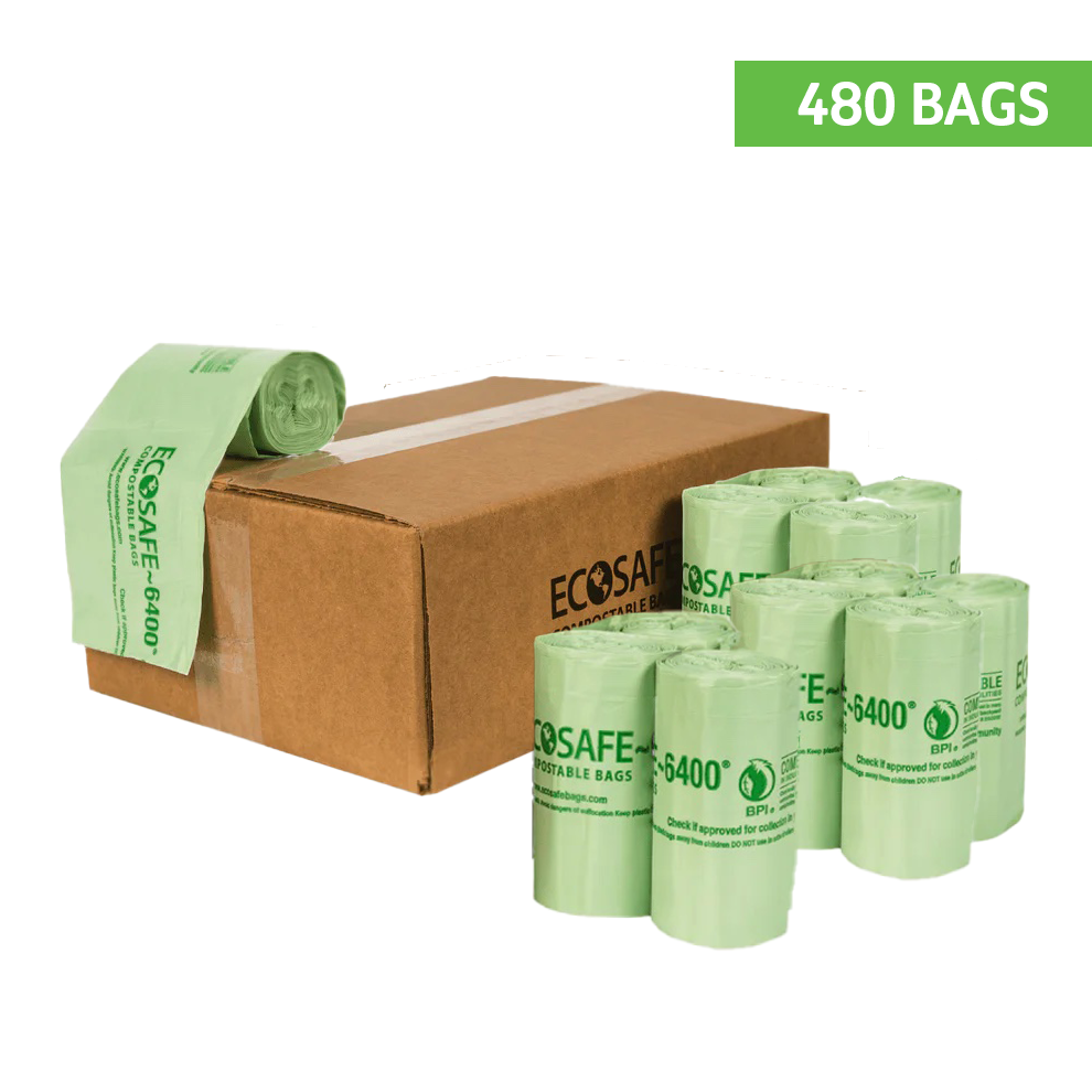 7 Gallon EcoSafe Compostable Bag Liners (18 x 25")