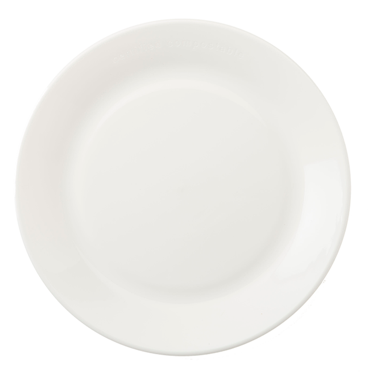 World Centric ZeroWare 10" Plate, Glossy White (QTY:50)