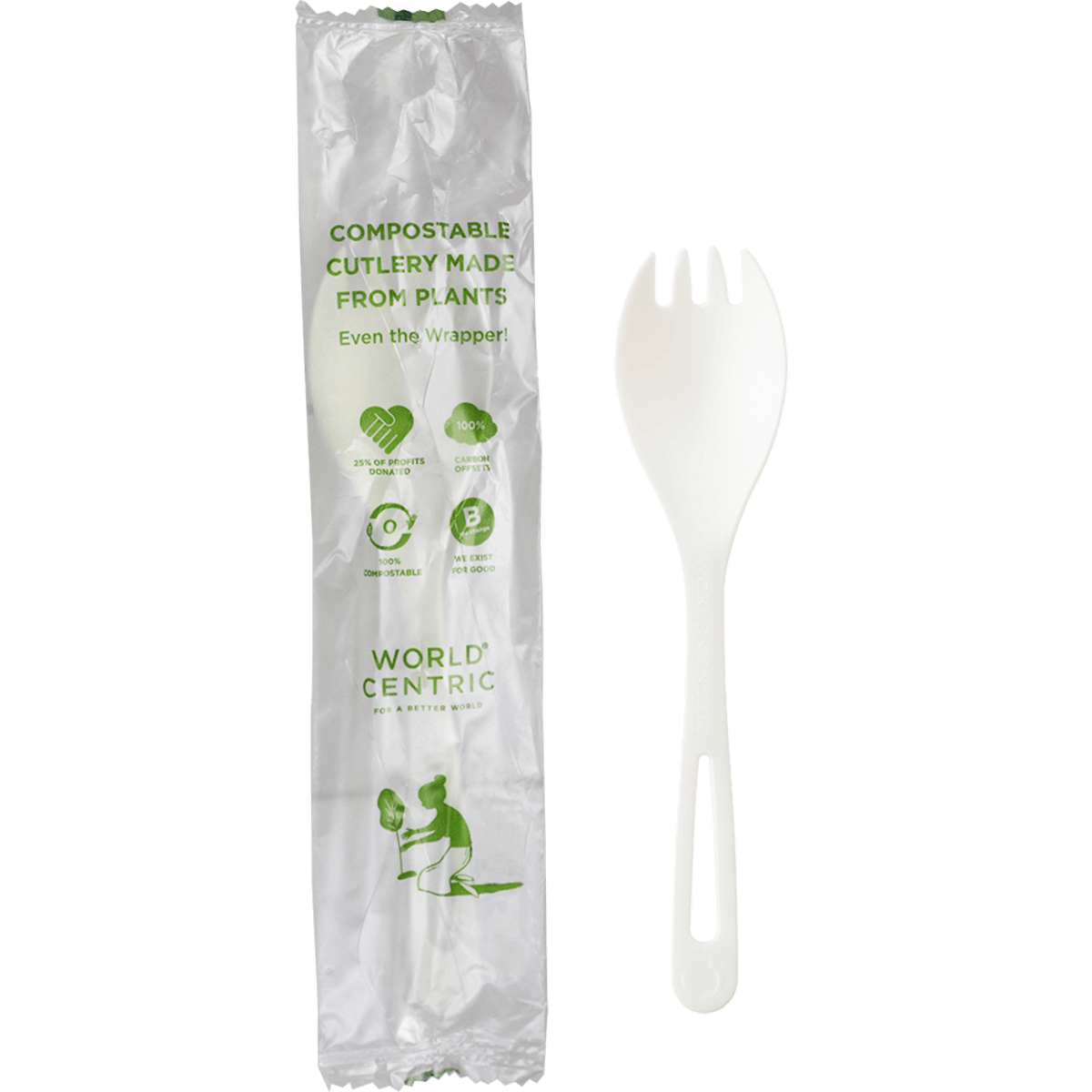 World Centric 6" TPLA Spork - Wrapped (QTY:750)