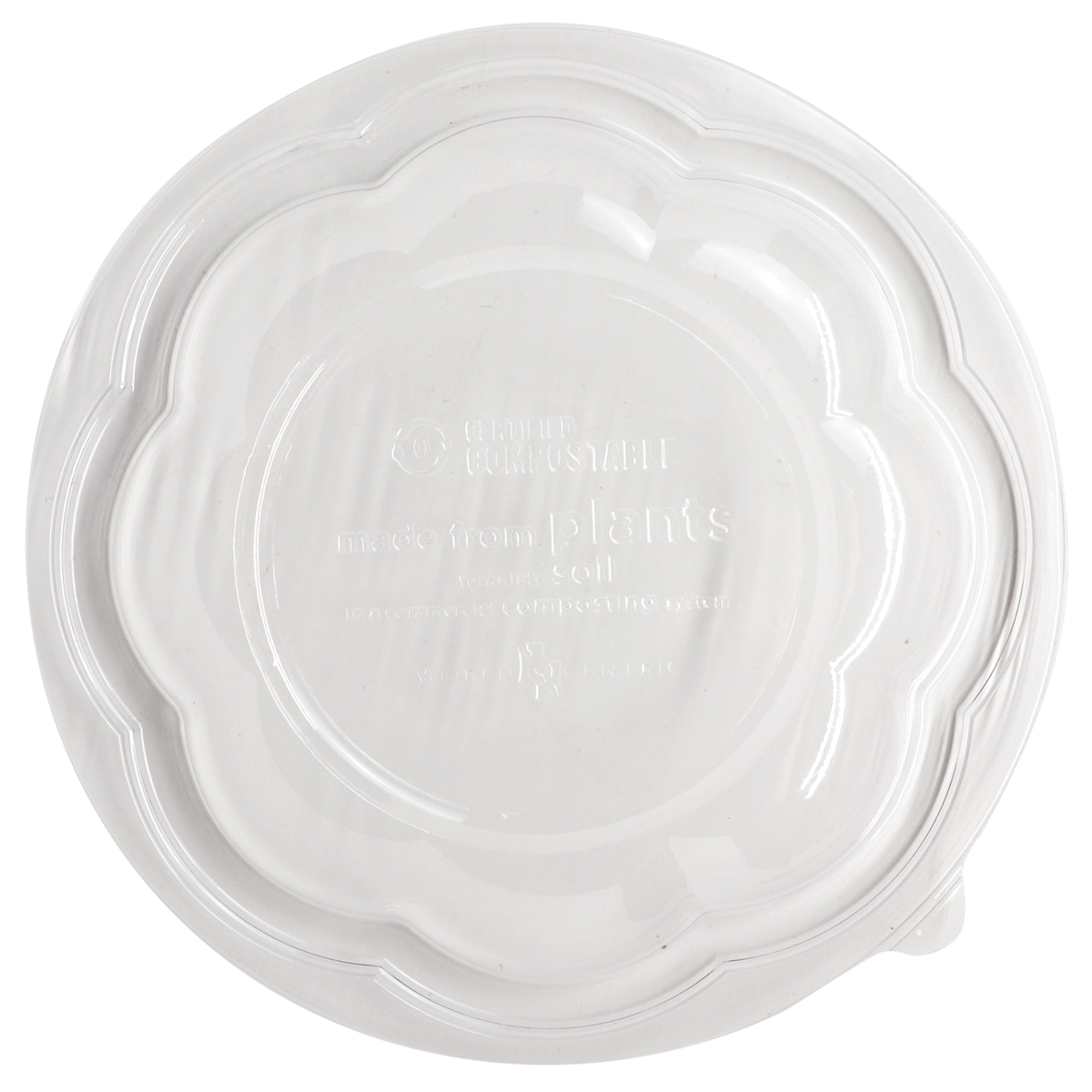 World Centric LID PLA - 24-48 oz Salad Bowls, Dome, Clear (QTY:600)