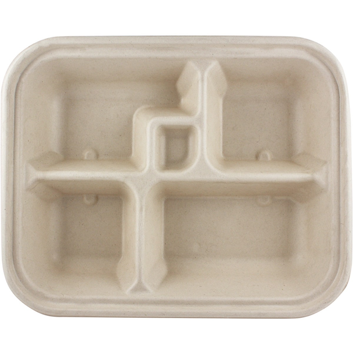 World Centric Fiber Bento Box, 5-Compt (QTY:300)