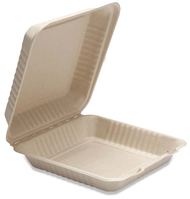 Vegware 9in Clamshell Natural Brown Molded Fiber (QTY:200)