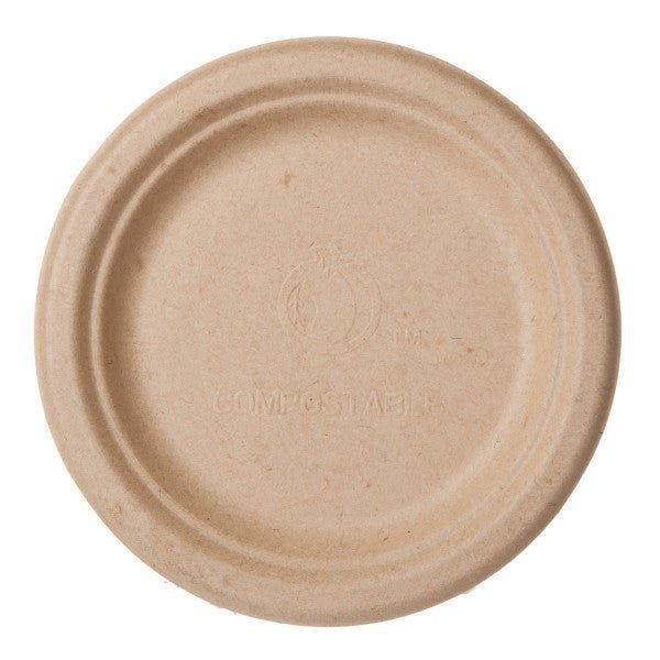 Vegware 7in Molded Fiber Plate Natural Brown (QTY:1000)