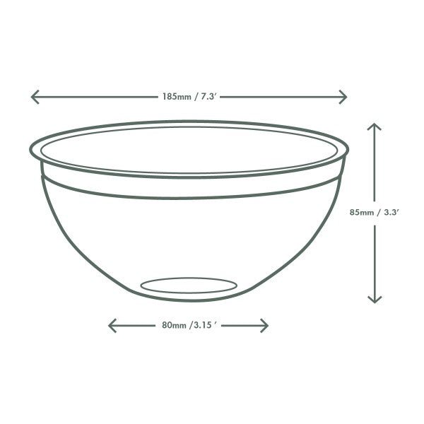 Vegware 32oz PLA salad bowl, 185-Series (QTY:300)
