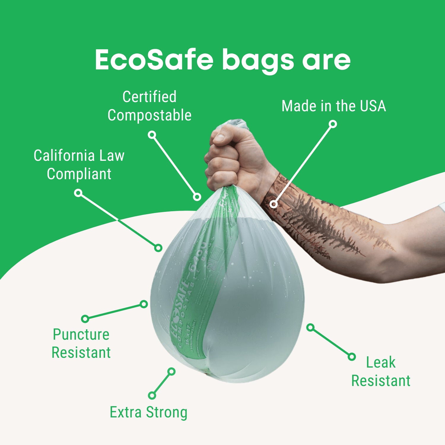 EcoSafe Shopping Bag with Handles - 12X7X20 (QTY:500)