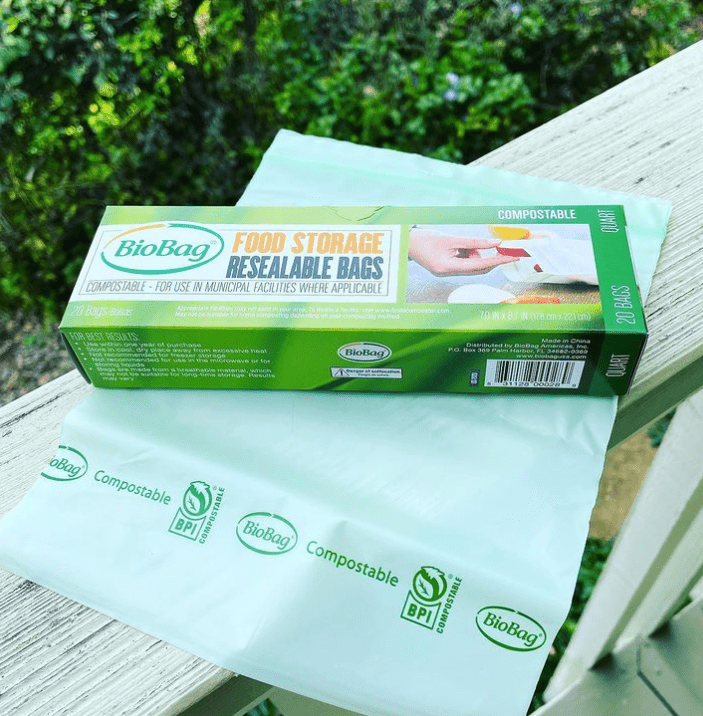 Biobag Resealable Food Storage Bags, 7.0" x 8.7", 1.8 mil (QTY: 240 Bags)