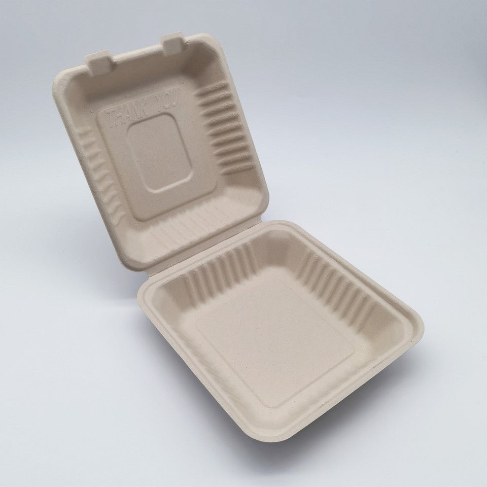 Vegware 9in Clamshell Natural Brown Molded Fiber (QTY:200)
