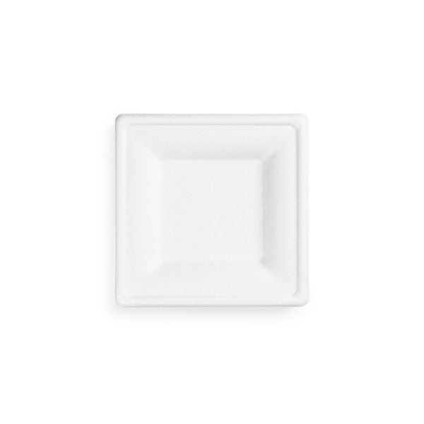 Vegware 6in square molded fiber plate (QTY:500)