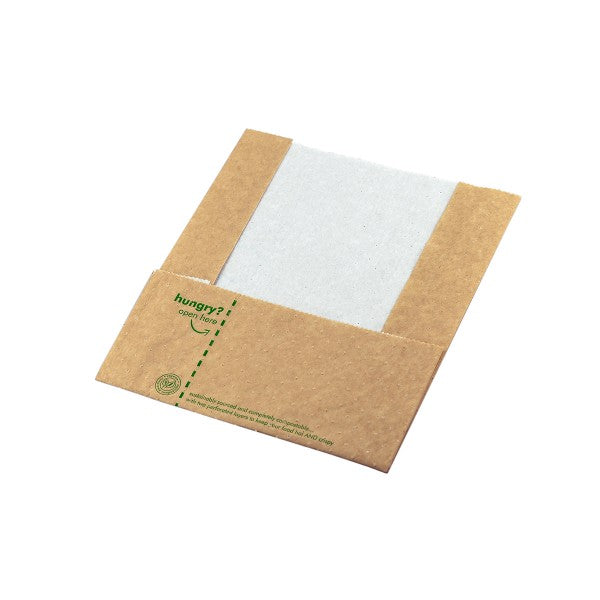 Vegware 8 x 2 x 9in Therma paper pouch (QTY:500)