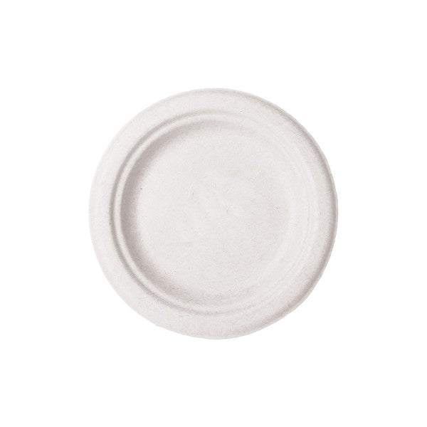 6in Circle Plates | White Molded Fiber Vegware (QTY: 1000)