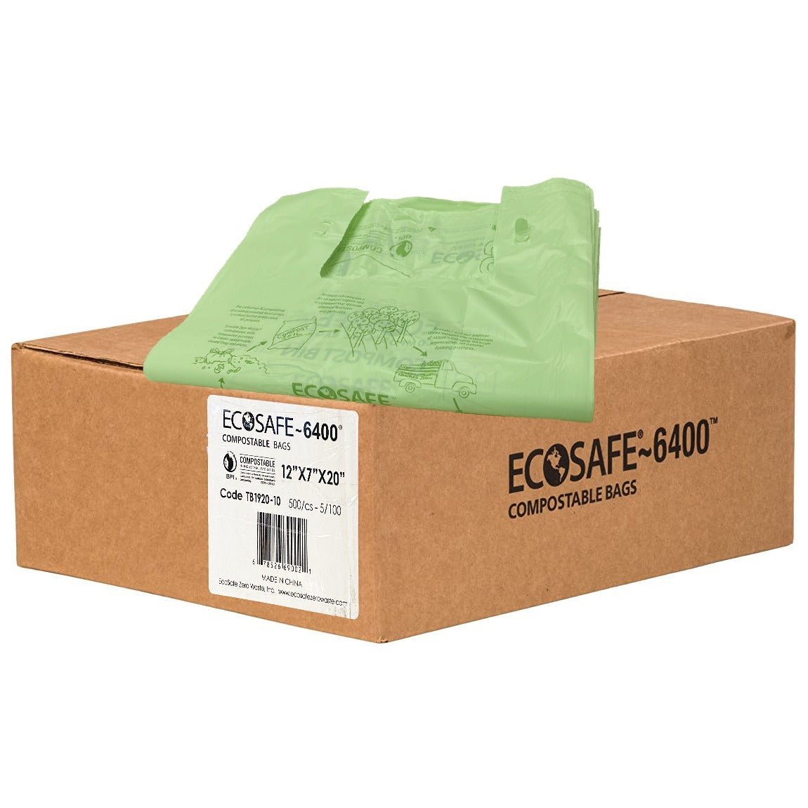 EcoSafe Shopping Bag with Handles - 12X7X20 (QTY:500)