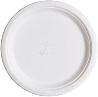 Compostable Sugarcane Plates - 10" (QTY:500)