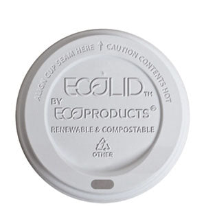 EcoLid Compostable Hot Cup Lids - Fits 20 oz. Hot Cups (QTY:600)