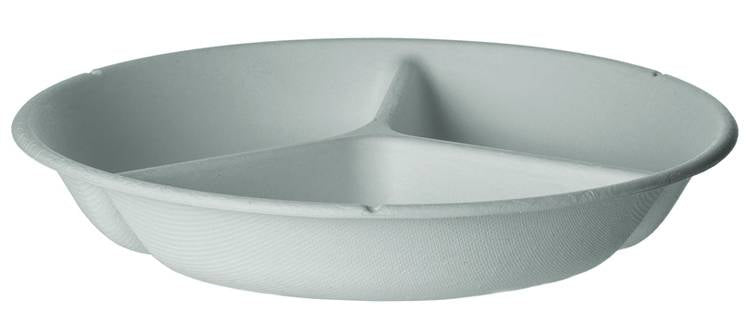 WorldView Compostable Sugarcane Take-Out Containers 9" Round (QTY:400)