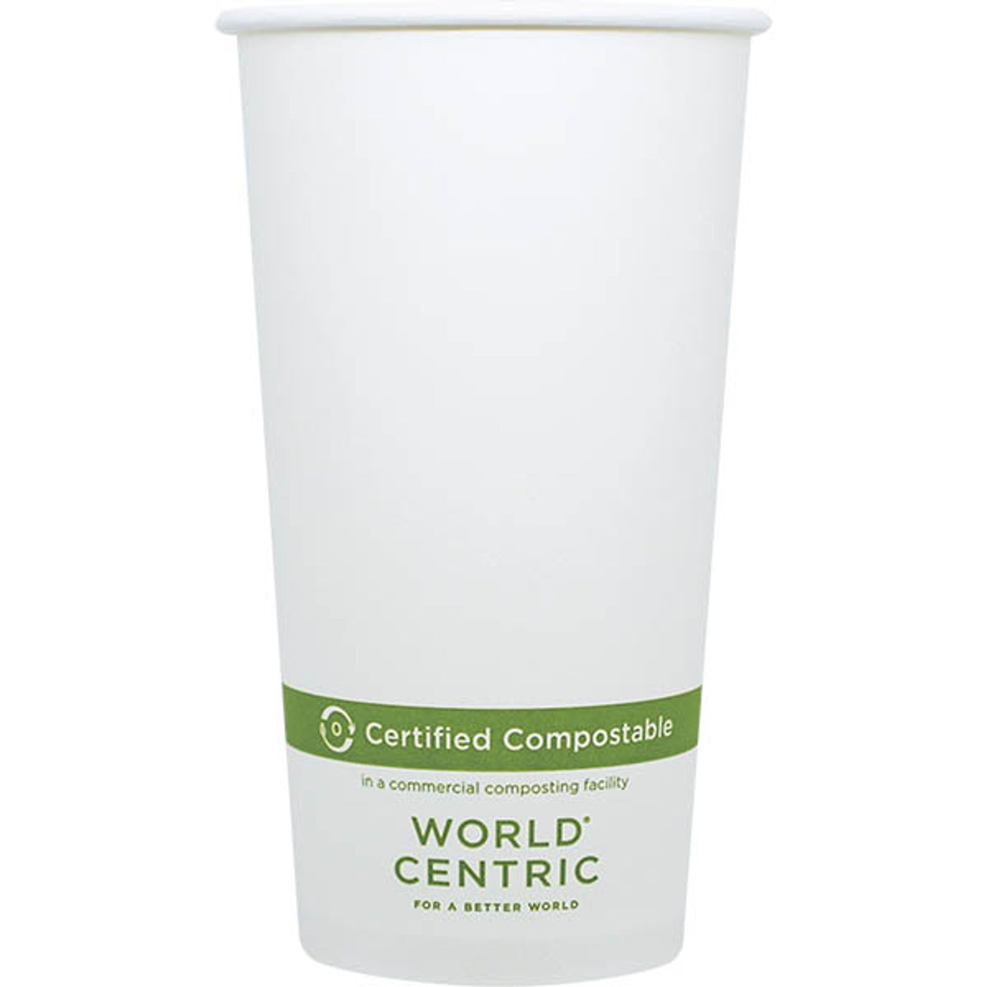 World Centric 20 oz FSC® Paper Hot Cup, White