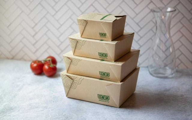 GreenStripe Renewable & Compostable 92oz Food Box #4, FSC Mix Credit SA-COC-013255 (QTY:200)