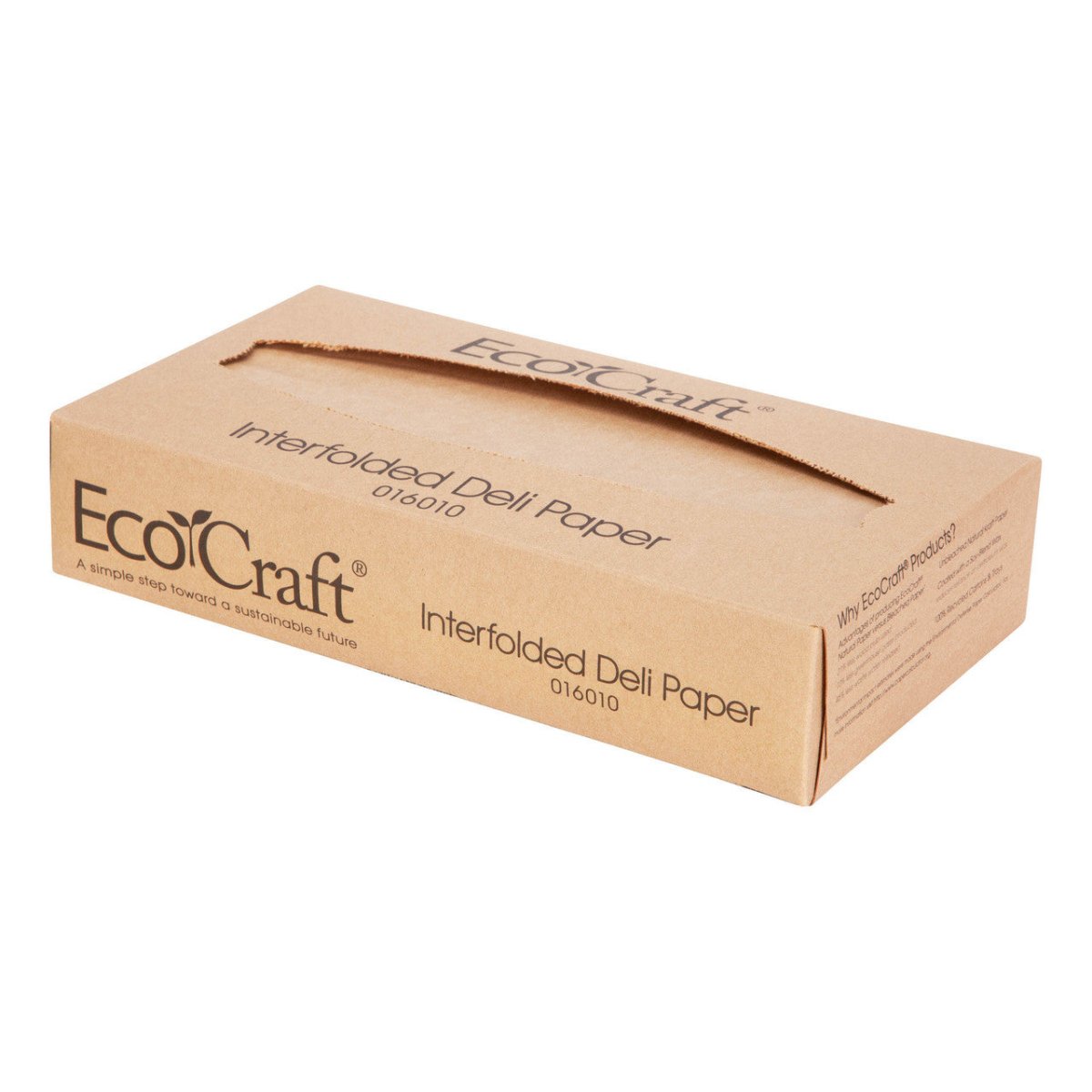 Bagcraft EcoCraft Interfolded Dry Wax Deli Paper Natural 10x10.75in (QTY 6000), SKU 016010
