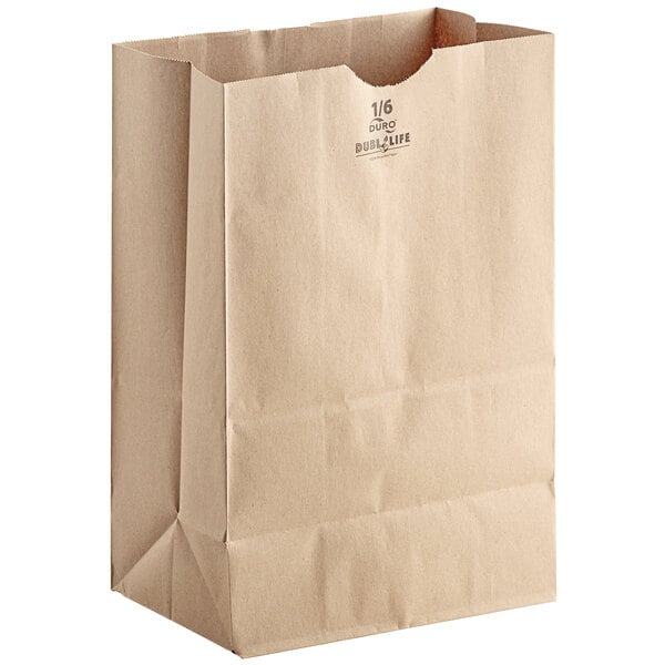 Duro 1/6 Natural Kraft Paper Barrel Sack Bag - 81068 (QTY:400)