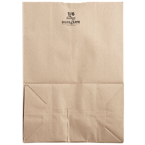 Duro 1/6 Natural Kraft Paper Barrel Sack Bag - 81068 (QTY:400)