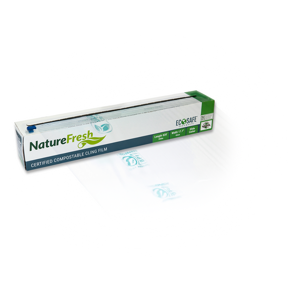 EcoSafe 17.7"x820' Compostable Cling Film Cutterbox (QTY:8)
