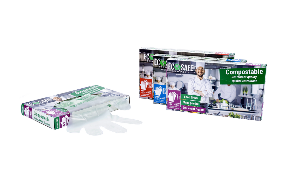 EcoSafe Zero Waste Compostable Food Prep Gloves Small (QTY 800), SKU CBG100