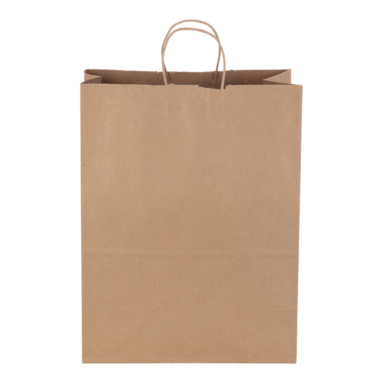 Duro Bag Jr. Mart 65# Recycled Kraft Shopping Bag with Handles, FSC & Compostable (QTY 250), SKU 87523