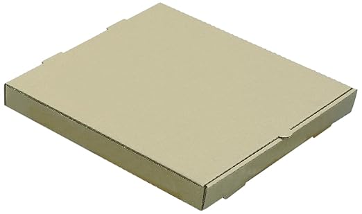 W Packaging 10" Kraft/Kraft Plain Pizza Box 2″ Deep B-Flute (QTY:50)